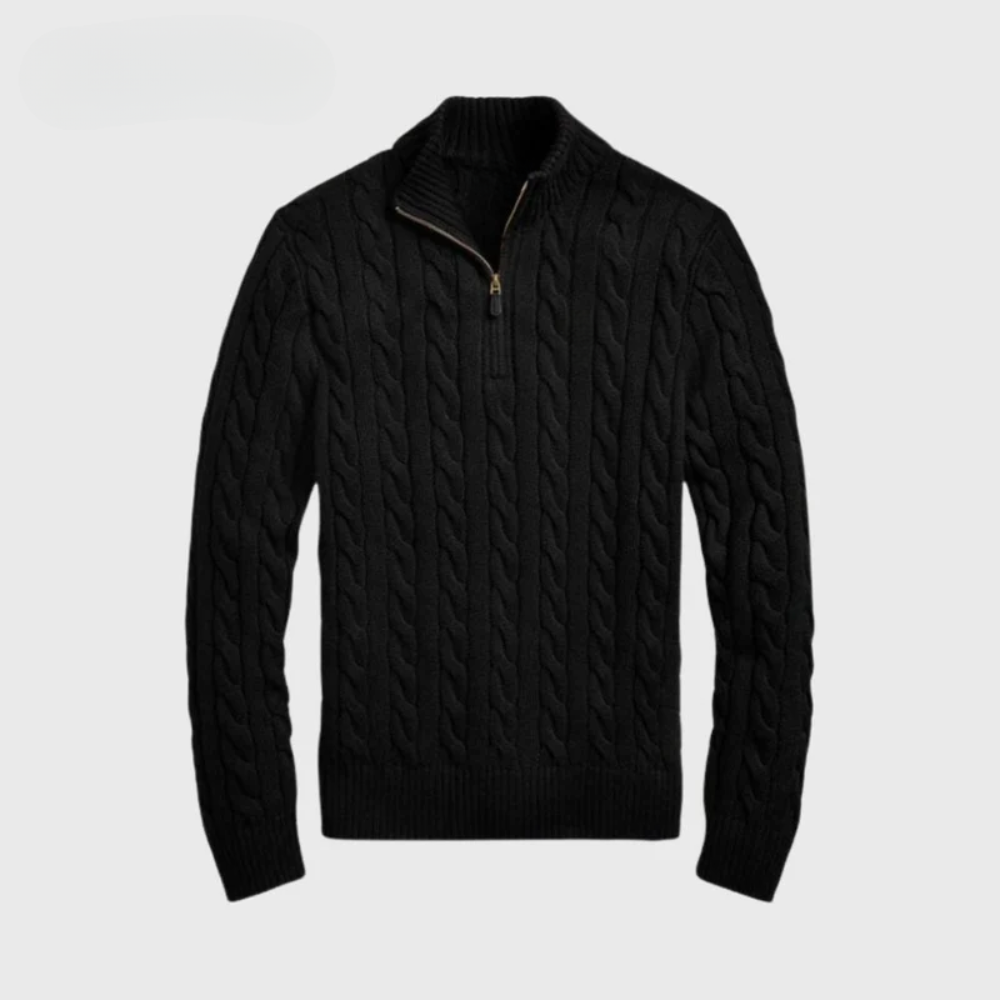 Chunky Timeless Knit-Zip Sweater